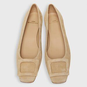 Ann Mashburn Buckle Shoe - Camel Suede - size 10 / 41